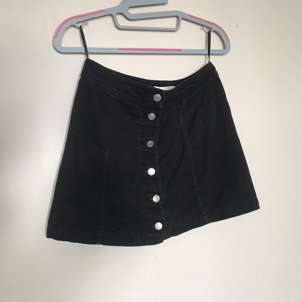 Black Denim Skirt
